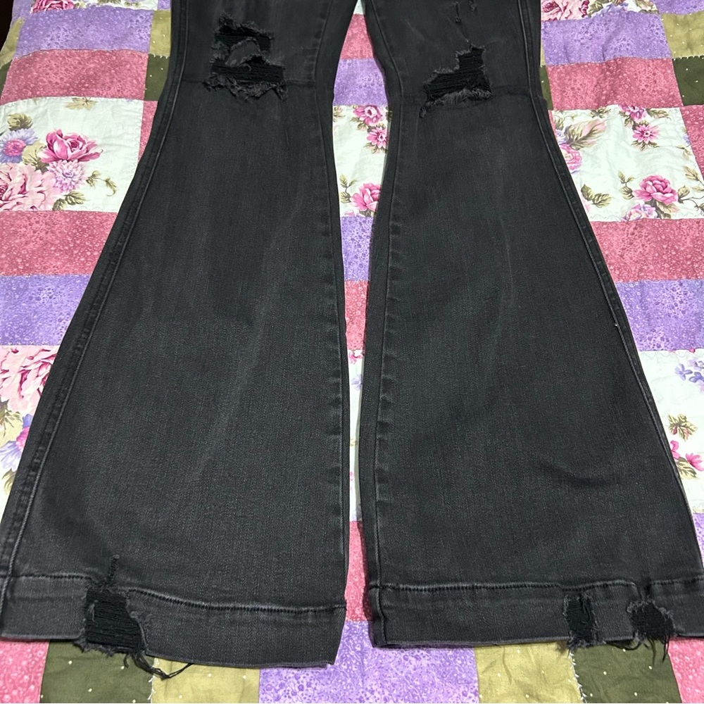 Judy Blue Black Distressed Flare Jeans Size 15/32 Style# JB88622‎ - Picture 2 of 8